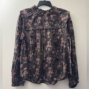 Floral Ruffle Neck Blouse By a.n.a